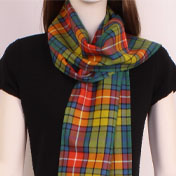 Scarf, Wool, TWILL weave, Buchanan Tartan